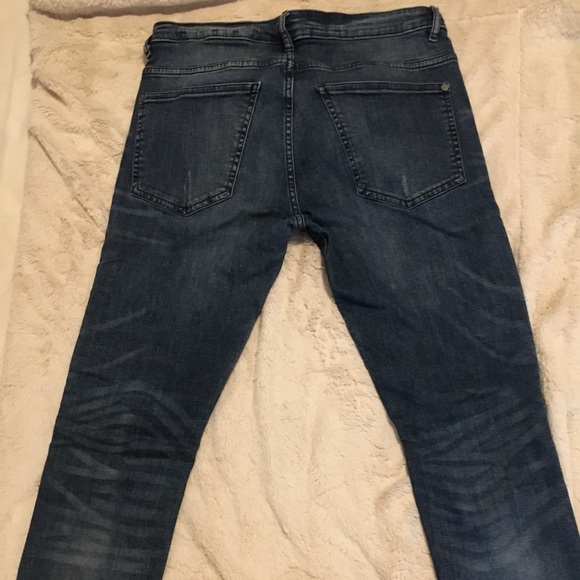 H&M dark denim ribbed jeans - Picture 2 of 4
